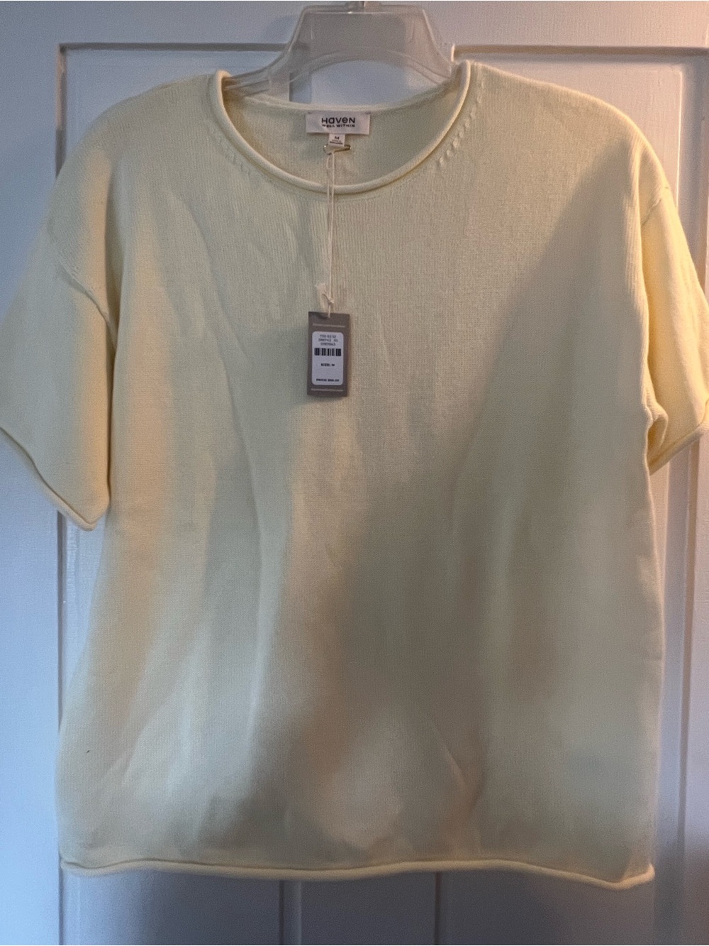 Haven WellWithin Short Sleeve Crewneck Top - Light Yellow